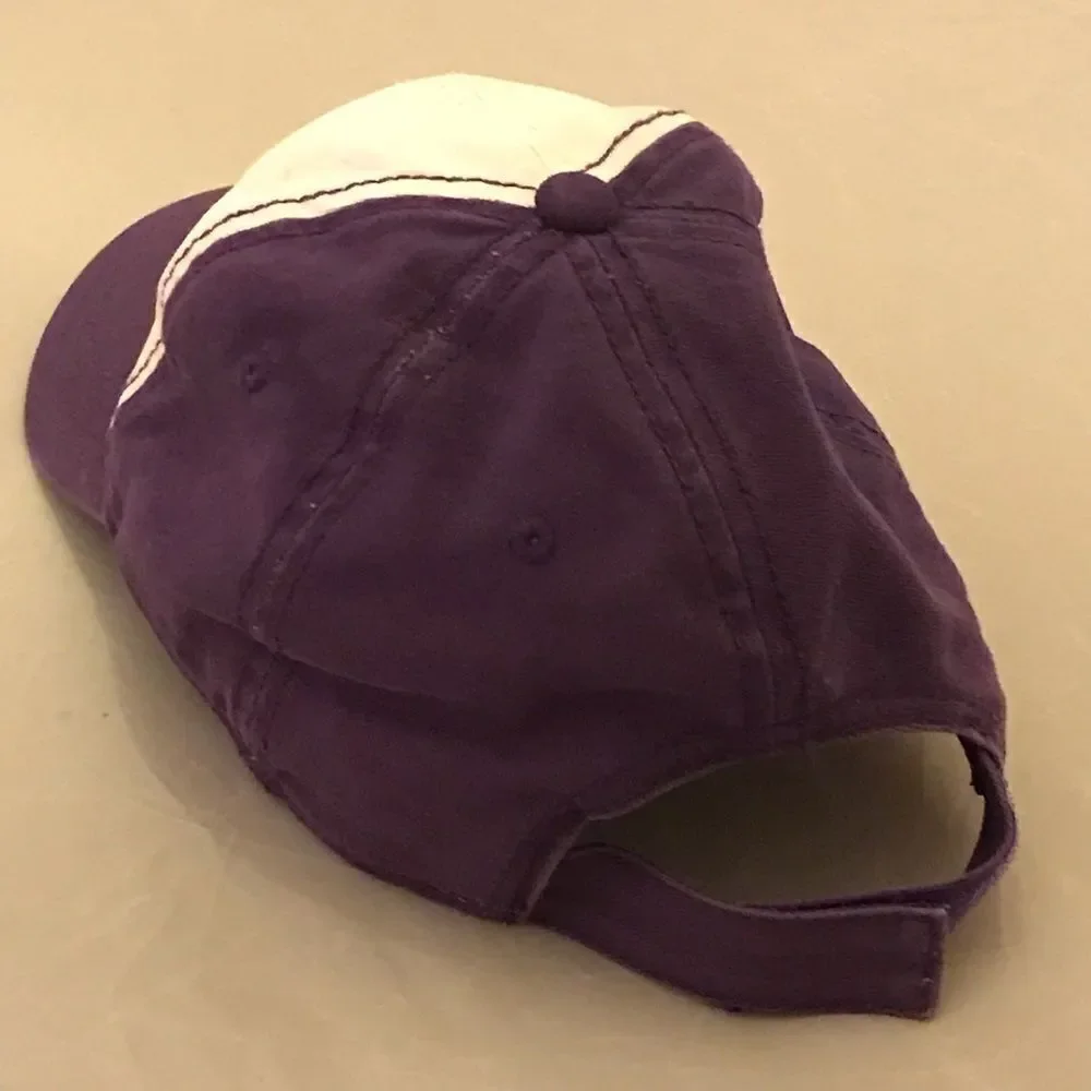 JHats Crystal Beach TX Purple & White Baseball Hat